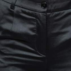 Pre Owned D&G Black Satin Wide-Leg Trousers S