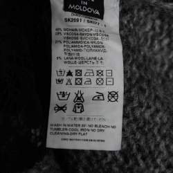 Pre Owned D&G Grey Mohair Wool Contrast Lace Cardigan M