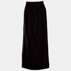 Pre Owned D&G Brown Velvet Midi Skirt M