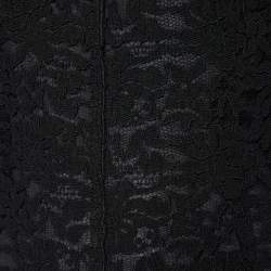D&G Black Lace Plunge Back Sleeveless Mini Dress S