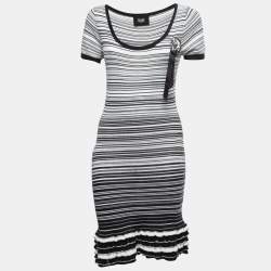 Pre Owned D&G Monochrome Knit Dress L