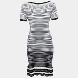 Pre Owned D&G Monochrome Knit Dress L