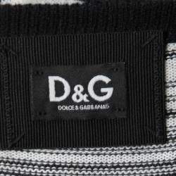 Pre Owned D&G Monochrome Knit Dress L