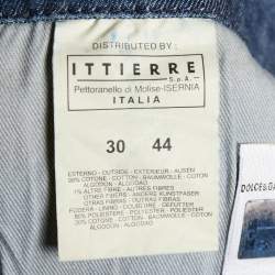 D&G Blue Distressed Denim Straight Leg Jeans M