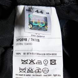 Pre Owned D&G Black Satin Silk Wide Leg Pants M