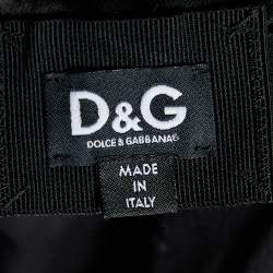 Pre Owned D&G Black Satin Silk Wide Leg Pants M