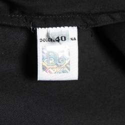 D&G Black Stretch Cotton Button Front Shirt S