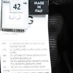 Pre Owned D&G Black Velvet Shawl Lapel Blazer M