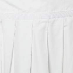 D&G White Cotton Pleated Mini Skirt M