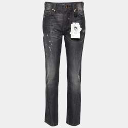 D&G Black Denim Distressed Jeans M