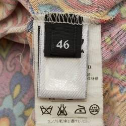 Pre Owned D&G Multicolor Printed Jersey Sleeveless Shift Dress L