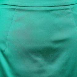 Pre Owned D&G Green Satin Pencil Skirt M