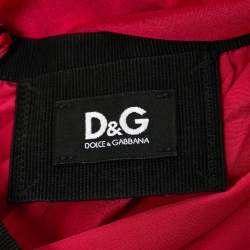 Pre Owned D&G Pink Silk Halter Neck Flared Mini Dress S