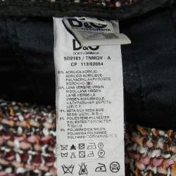 Pre Owned D&G Black Tweed Coset Detailed Sleeveless Mini Dress S