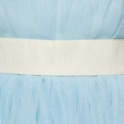Pre Owned D&G Light Blue Tulle Strappy Midi Dress M