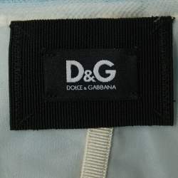 Pre Owned D&G Light Blue Tulle Strappy Midi Dress M