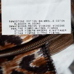 Pre Owned D&G Leopard Printed retch Satin Bustier Dress M