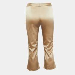 D&G Gold Stretch Crepe Capri Pants S