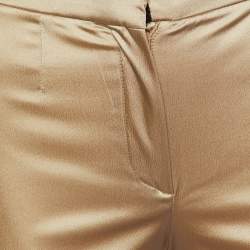 D&G Gold Stretch Crepe Capri Pants S