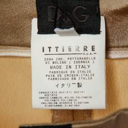 D&G Gold Stretch Crepe Capri Pants S