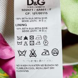 Pre Owned D&G Pink Paisley Print Silk Mini Dress M