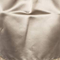 Pre Owned D&G Gold Satin and Velvet Sleeveless Mini Dress M