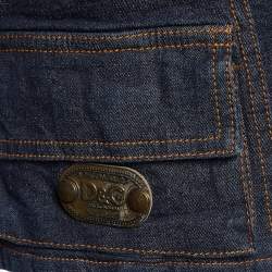 Pre Owned D&G Dark Blue Denim Strappy Corset Top M