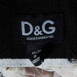 D&G White Fil Coupe Silk Mini Skirt XS