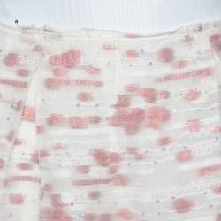 D&G White Fil Coupe Silk Mini Skirt XS