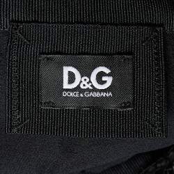 Pre Owned D&G Black Lace & Silk Sheer Sleeveless Midi Dress L