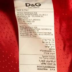 D&G Black Wool Blend Single Breasted Coat S