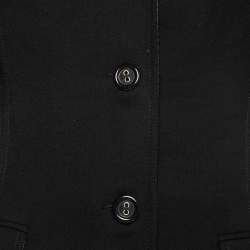 D&G Black Wool Blend Single Breasted Coat S