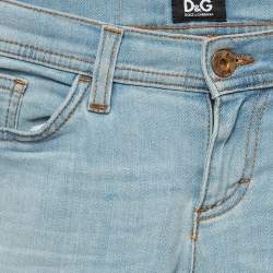 D&G Blue Washed Denim Low Waist Tight Fit Jeans S Waist 25"