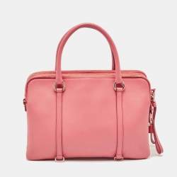 D&G Pink Leather Lily Twist Satchel