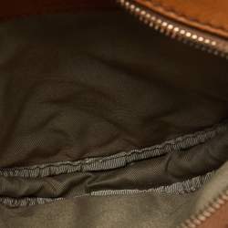 Pre Owned D&G Brown Quilted Leather Round Glam Crossbody Bag