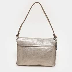 D&G Gold Leather Embellished Shoulder Bag
