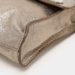 D&G Gold Leather Embellished Shoulder Bag