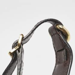 Pre Owned D&G Black/Brown Leather Alisson Crossbody Bag