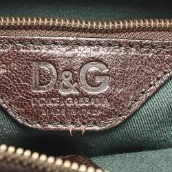 Pre Owned D&G Black/Brown Leather Alisson Crossbody Bag