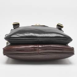 Pre Owned D&G Black/Brown Leather Alisson Crossbody Bag