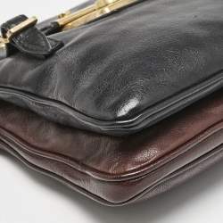 Pre Owned D&G Black/Brown Leather Alisson Crossbody Bag