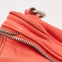 D&G Brick Red Leather Vilma Crossbody Bag