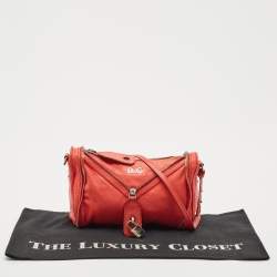 D&G Brick Red Leather Vilma Crossbody Bag