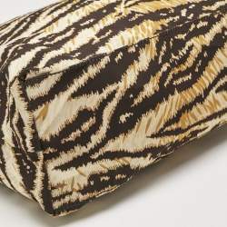 D&G Cream/Brown Printed Fabric kori Tote