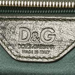 D&G Brown/Olive Green Leather Allyson Satchel