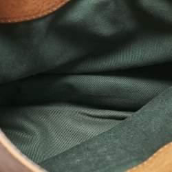 D&G Brown/Olive Green Leather Allyson Satchel