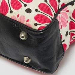 Pre Owned D&G Multicolor Printed Fabric Plexiglass Handle Satchel