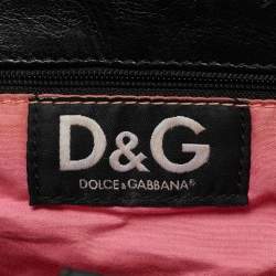 Pre Owned D&G Multicolor Printed Fabric Plexiglass Handle Satchel