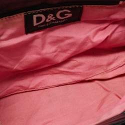 Pre Owned D&G Multicolor Printed Fabric Plexiglass Handle Satchel