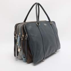 Pre Owned D&G Tricolor Leather Lily Twist Satchel